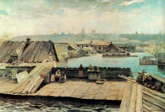Разлив Днепра на Оболони. Худ. С. Светославский (1857—1931)
